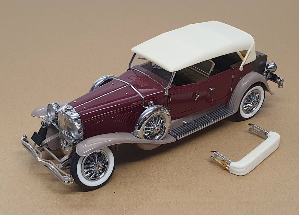 Franklin Mint 1/24 Scale 19626E - 1930 Duesenberg J Derham - Maroon/Beige