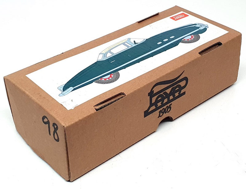 Jaya Appx 19cm Long Tinplate Car No. 98 - Unknown Make - Green/Silver