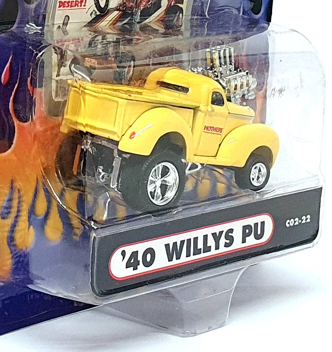 Muscle Machines 1/64 Scale 71171 C02-22 - 1940 Willys PU Truck - Yellow