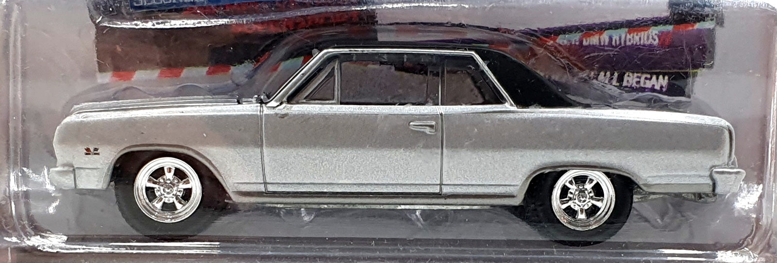 Greenlight 1/64 Scale 21740 - 1965 Chevrolet Chevelle - Silver/Black