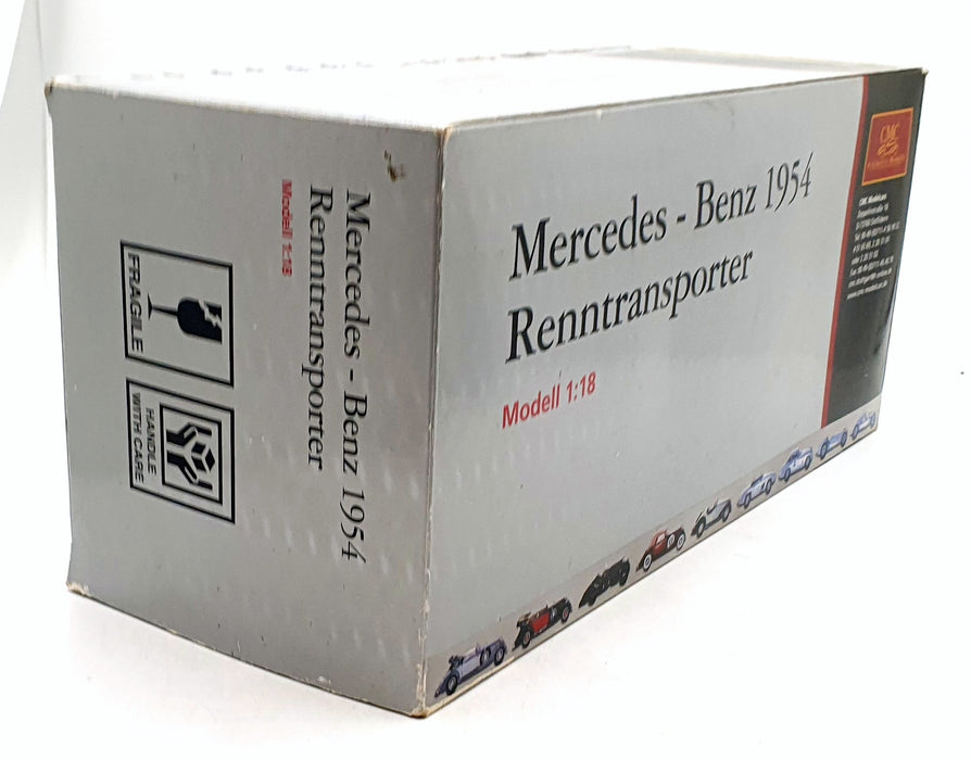 CMC 1/18 Scale Diecast M-036 - 1954 Mercedes Benz Renntransporter Truck - Blue