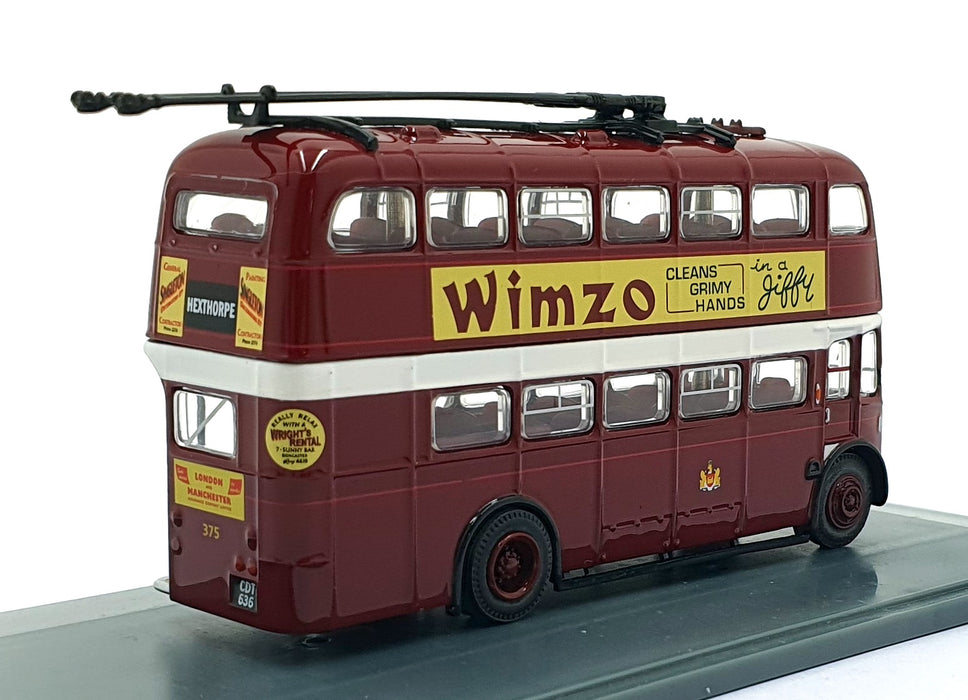 Corgi 1/76 Scale OM41414A - ROE Trolleybus Doncaster Dual Destination - Dark Red