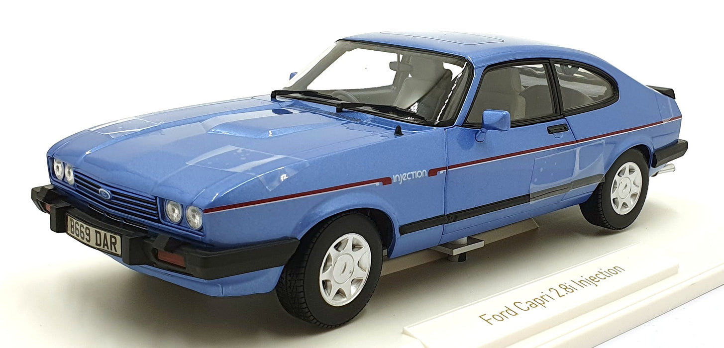 Norev 1/18 Scale Diecast 182764 - 1984 Ford Capri 2.8i Injection - Met. Blue