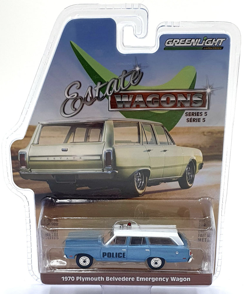 Greenlight 1/64 Scale 29990-C - 1970 Plymouth Belvedere Emergency Wagon - Police