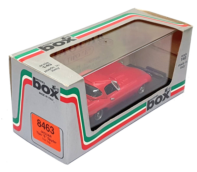 Box Model 1/43 Scale 8463 - Jaguar E- Type Spyder Hardtop - Red
