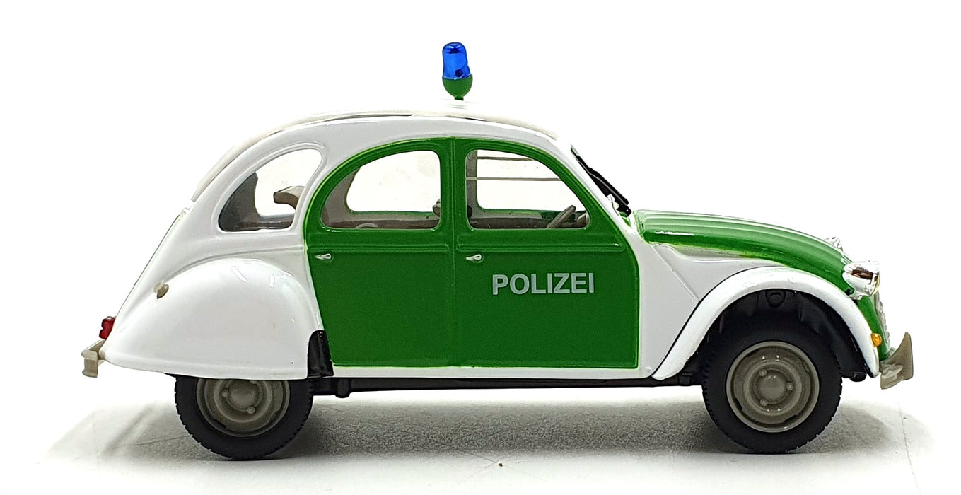 Norev Hachette 1/43 Scale HL2342 - 1986 2CV 6 Polizei Green - Police Car
