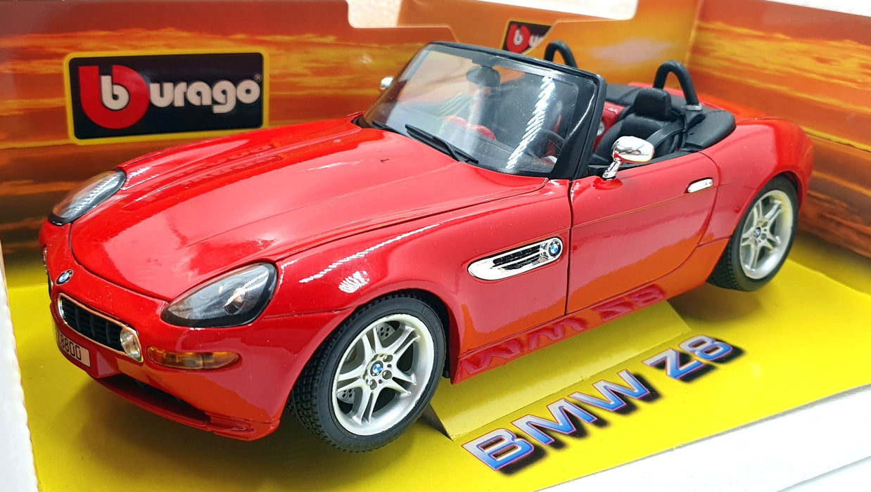Burago 1/18 Scale Diecast 33772 - BMW Z8 Red Roadster - Red