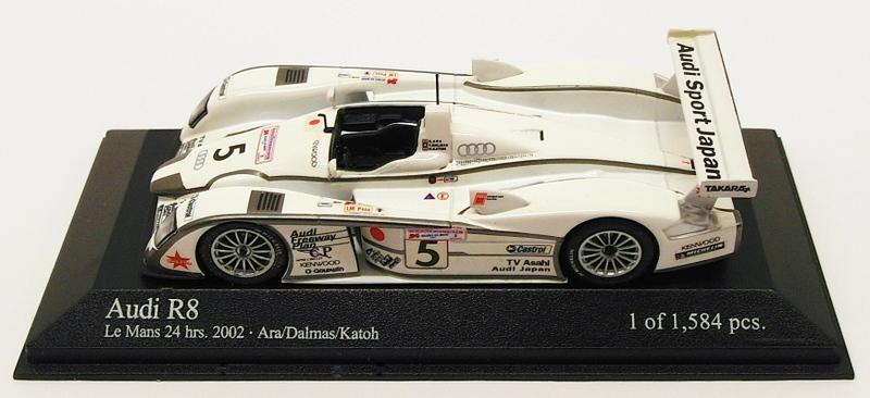 Minichamps 1/43 Scale Diecast 400 021205 - Audi R8 - Le Mans 24Hrs 2002