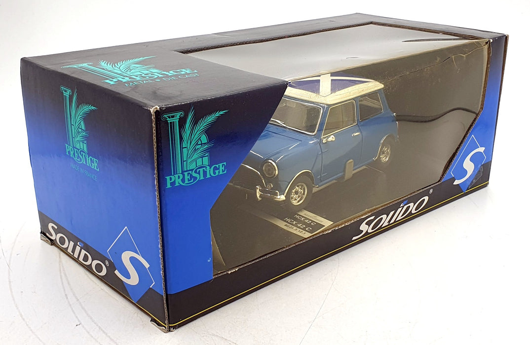 Solido 1/18 Scale Diecast 9277 - Austin Mini Cooper - Blue Scottish Flag Roof