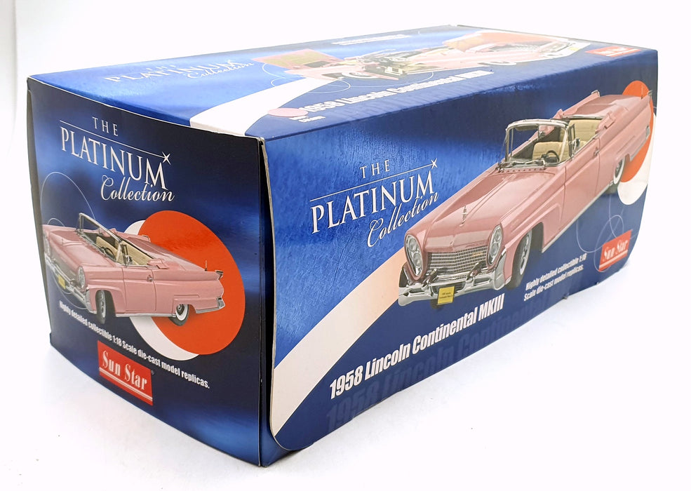 Sun Star 1/18 Scale Diecast 4702 - 1958 Lincoln Continental MKIII - Autumn Rose