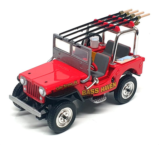 Matchbox 1/43 Scale YYM38053 - 1947 Jeep CJ2A Bass Haven - Red