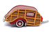 Brooklin 1/43 Scale BRK65 - 1947 Wesley Slumbercoach Woody Trailer - Maroon