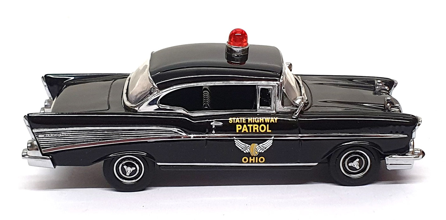 Matchbox 1/43 Scale DYM96666 - '57 Chevrolet Bel Air Ohio Highway Patrol - Black