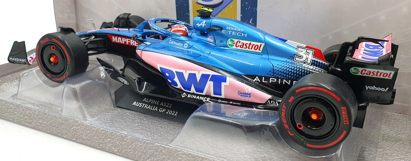 SOLIDO 1/18 SCALE Diecast S1808804 - Alpine A522 F1 Australia GP 2022 E SOLIDO 1/18 SCALE Diecast S1808804 - Alpine A522 F1 Australia GP 2022 E