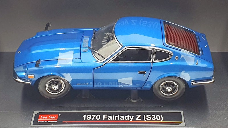Sun Star 1/18 Scale Diecast 3513R - 1970 Datsun Fairlady Z S30 - Blue