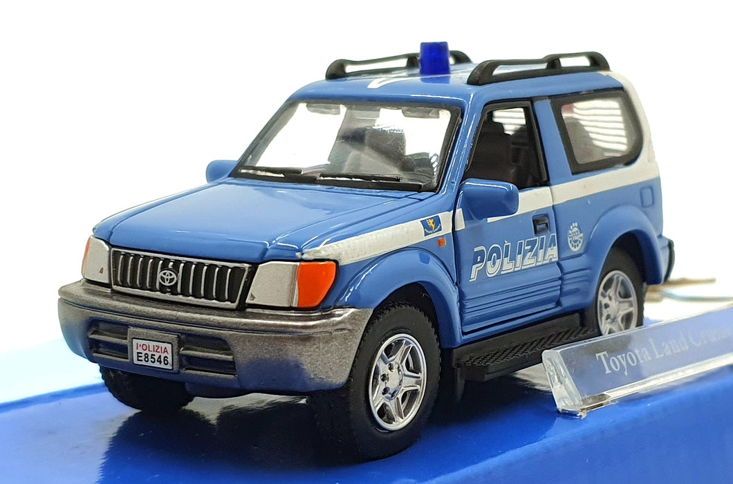 Cararama 1/43 Scale 210226I - Toyota Land Cruiser Polizia Police Car - Blue