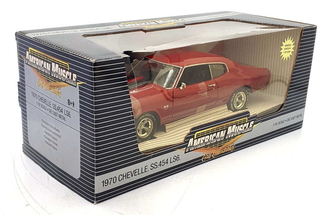 Ertl 1/18 Scale 33567 - 1970 Chevrolet Chevelle SS454 LS6 - Red/Black Stripes