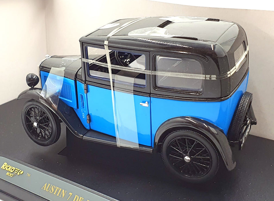 Ricko 1/18 Scale 32130 - 1932 Austin 7 De Luxe Saloon Blue/Black