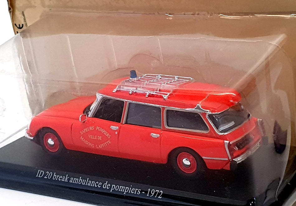 Atlas Editions 1/43 Scale 6164/502 - 1972 Citroen ID 20 Break Ambulance - Red