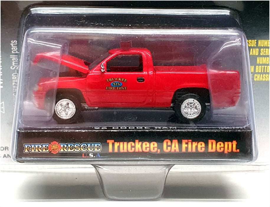 Racing Champions 1/64 Scale 94720 - 1996 Dodge Ram Truckie CA Fire Dept. - Red