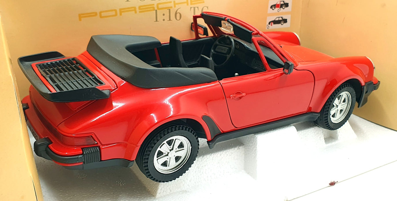 Polistil 1/16 Scale Diecast 016786 - Porsche 911 Cabriolet  - Red