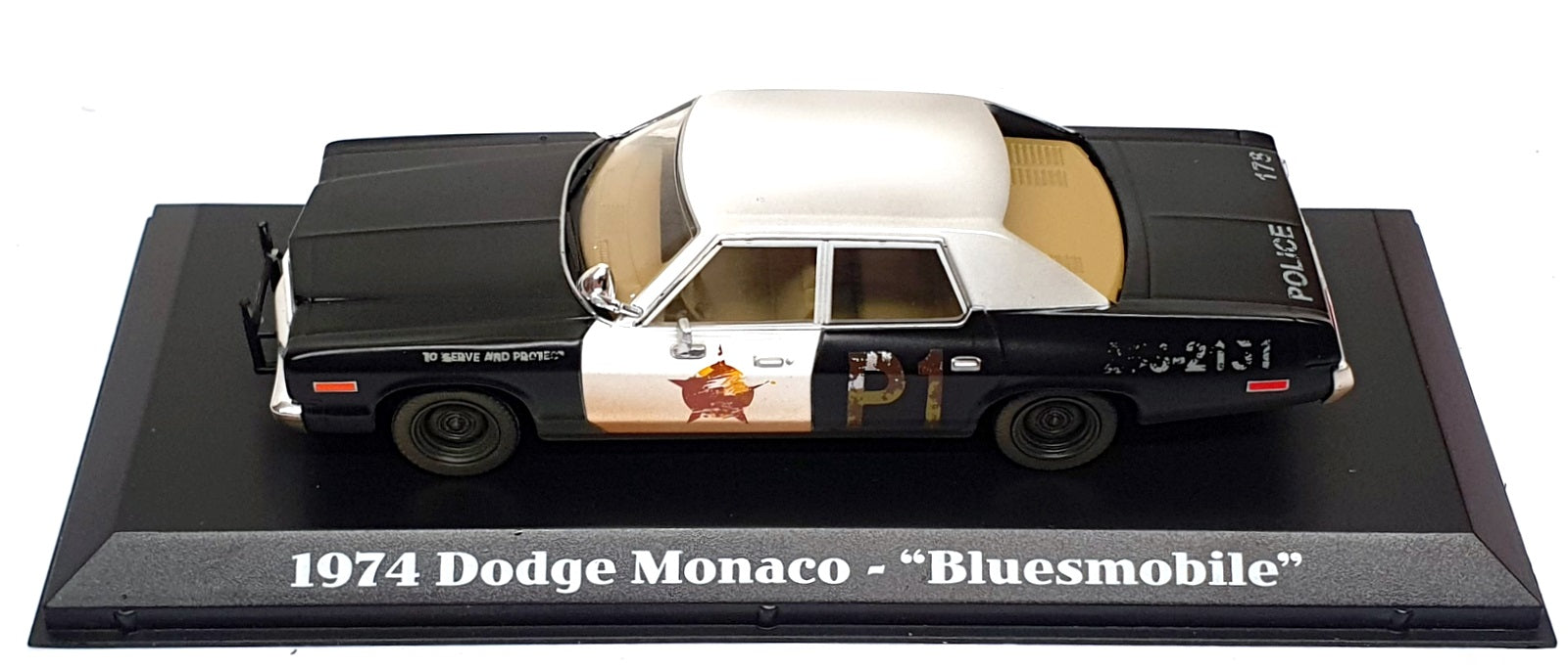 Greenlight 1/43 Scale 86421 - The Blues Brothers 1974 Dodge Monaco Bluesmobile