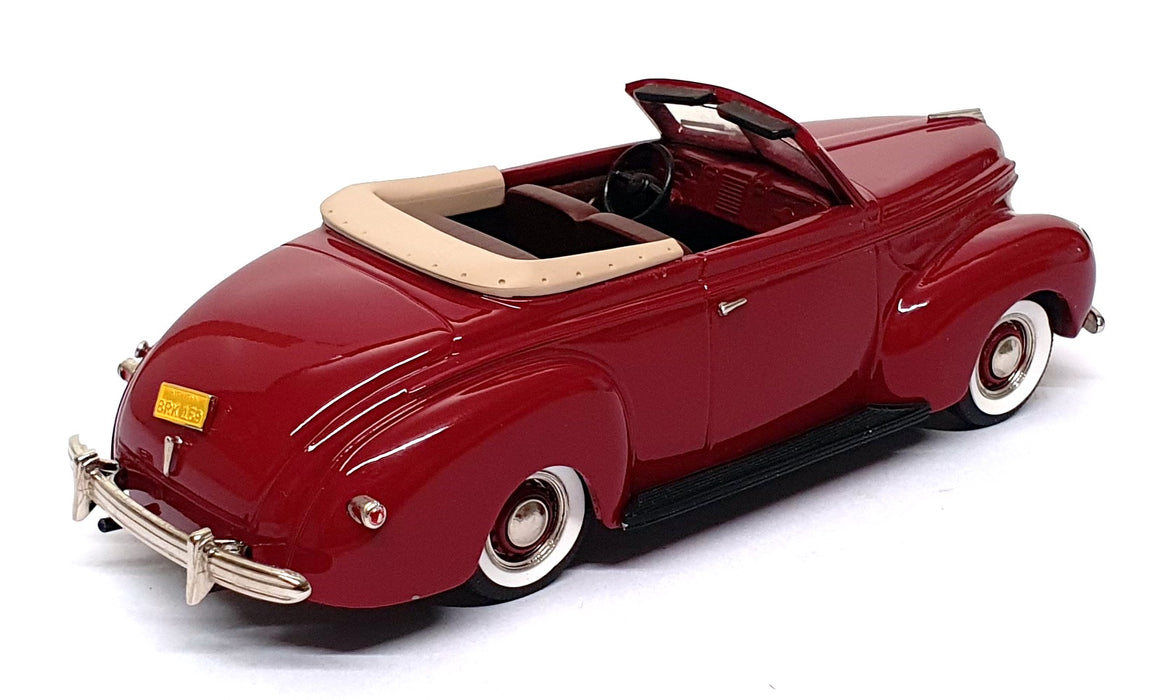 Brooklin 1/43 Scale BRK159 - 1939 Mercury 2Dr. Convertible Coupe - Deep Red