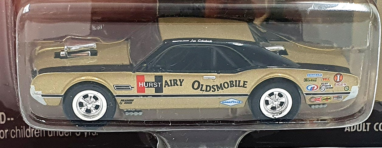 Johnny Lightning 1/64 Scale 295-01 - 1969 Hurst Oldsmobile Dual-Engine - Gold