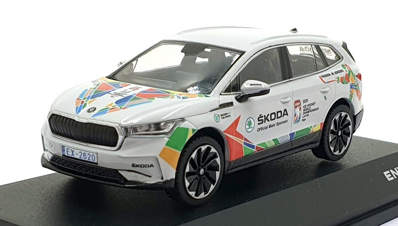 I-Scale 1/43 Scale 01425I Skoda Enyaq 2012 Ice Hockey Championship Latvia White