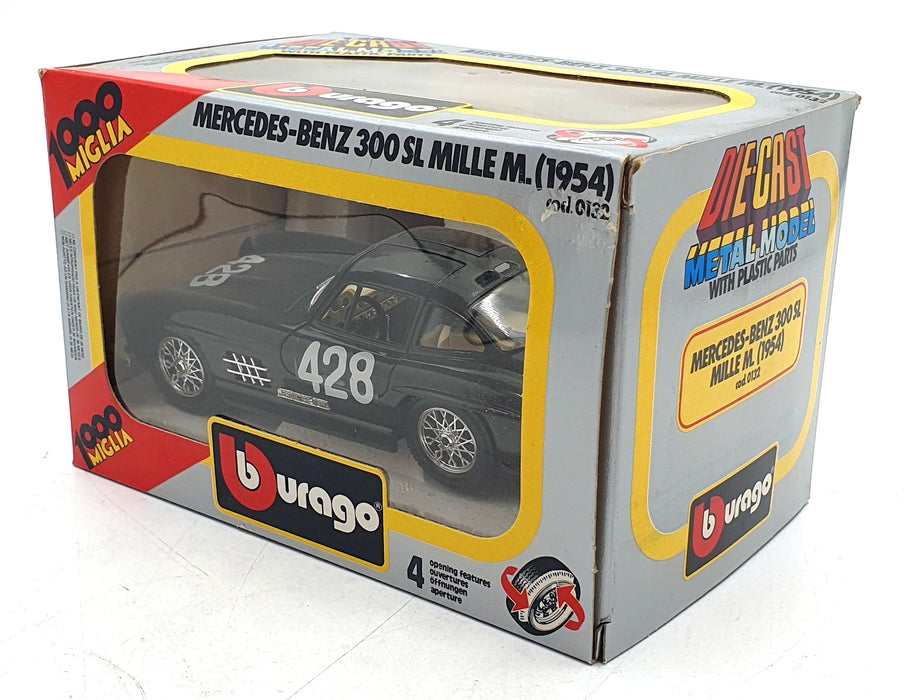 Burago 1/24 Scale Diecast 0132 - Mercedes-Benz 300SL Mille M. 1954 - Black