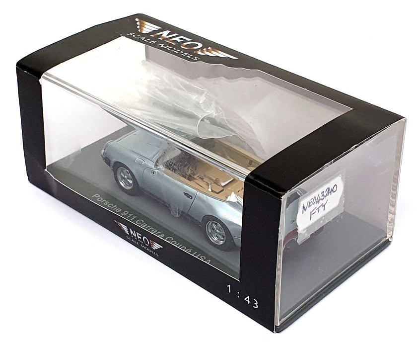 Neo 1/43 Scale NEO43240 - Porsche 911 Carrera Coupe USA - Met. Lt. Blue
