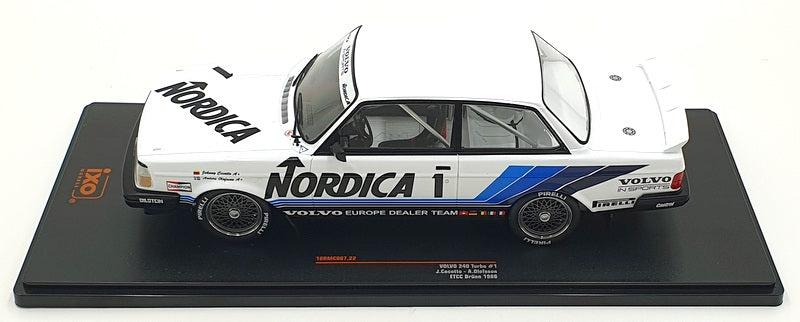 IXO Models 1/18 Scale 18RMC087 Volvo 240 Turbo ETCC Brunn 1986 #1 Cecotto