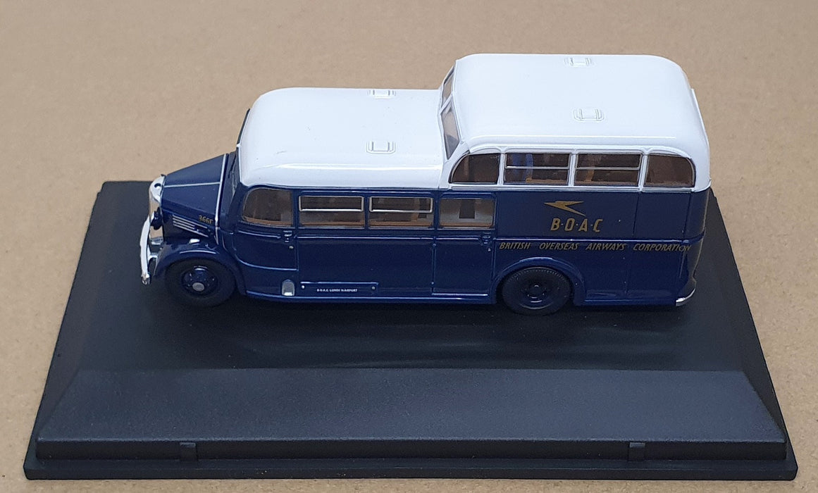 Oxford Diecast 1/76 Scale 76COM002 - Commer Commando Bus BOAC - Dk. Blue/White