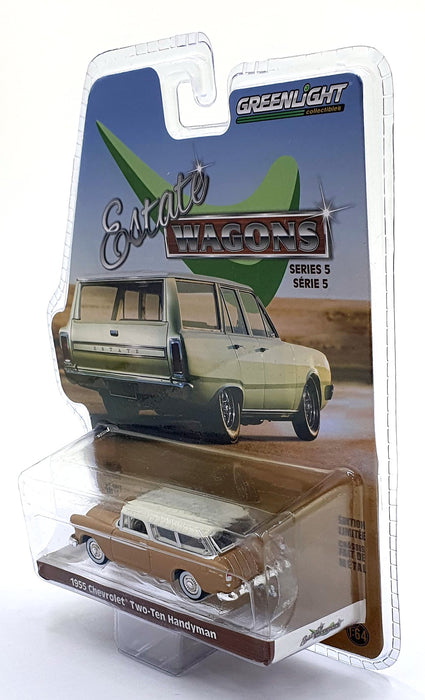 Greenlight 1/64 Scale 29990-A - 1955 Chevrolet Two-Ten Handyman - Brown