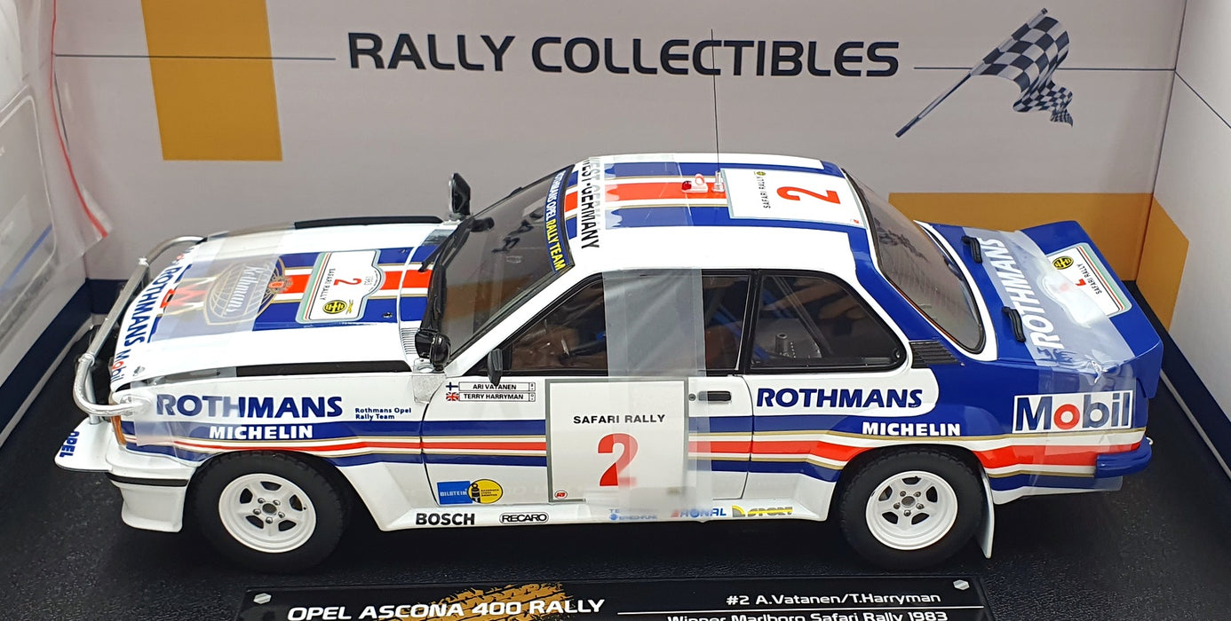 Sun Star 1/18 Scale Diecast 5453 Opel Ascona 400 Rally #2 1st Safari Rally 1983