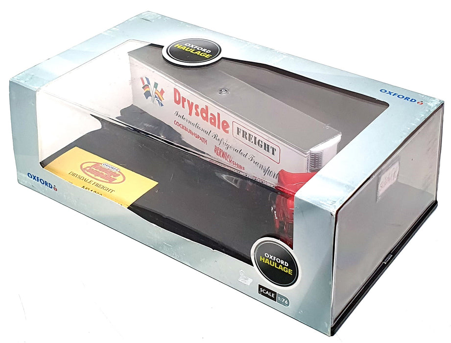Oxford Diecast 1/76 Scale SCA04FR - Scania R Fridge Trailer Drysdale - White/Red