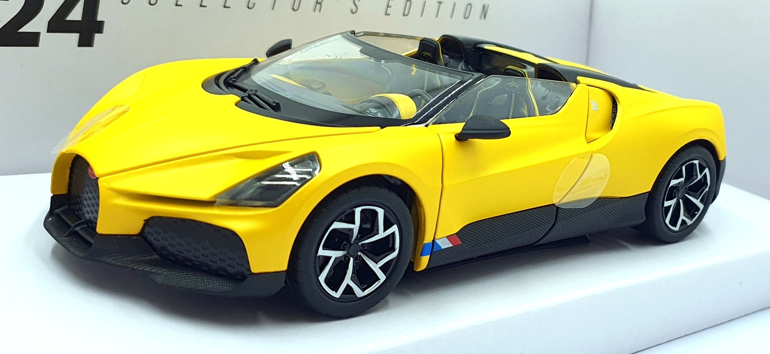 CMJ 1/24 Scale Diecast 124BMYW - Bugatti Mistral - Yellow