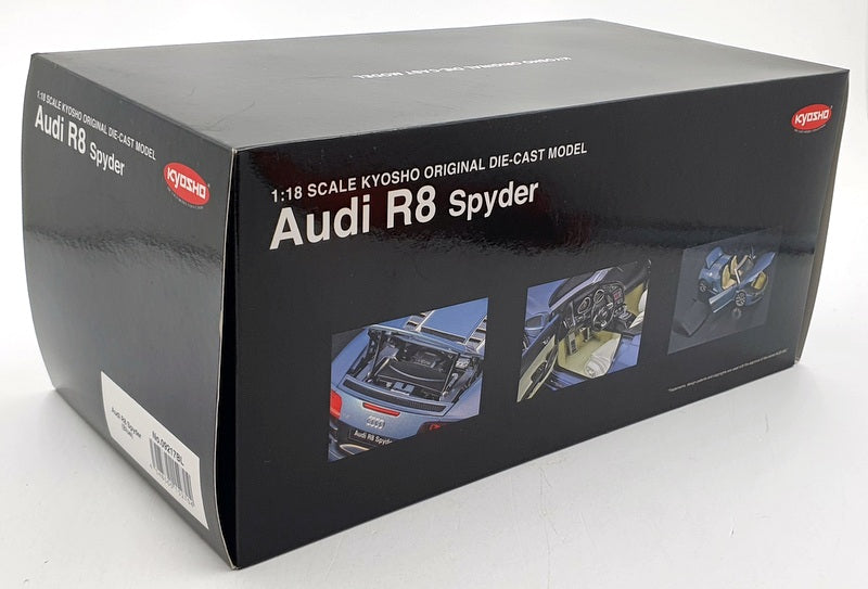 Kyosho 1/18 Scale Diecast 09217BL - Audi R8 Spyder - Blue
