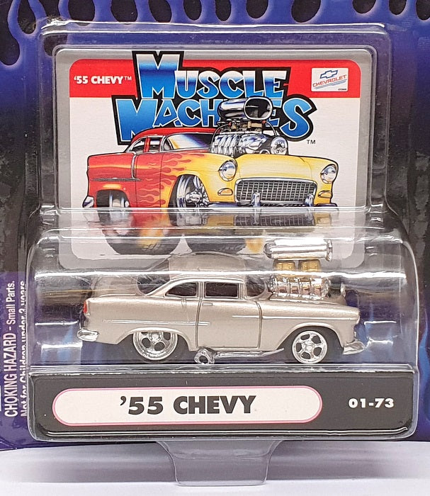 Muscle Machines 1/64 Scale 71161 01-73 - 1955 Chevrolet Chevy - Champagne