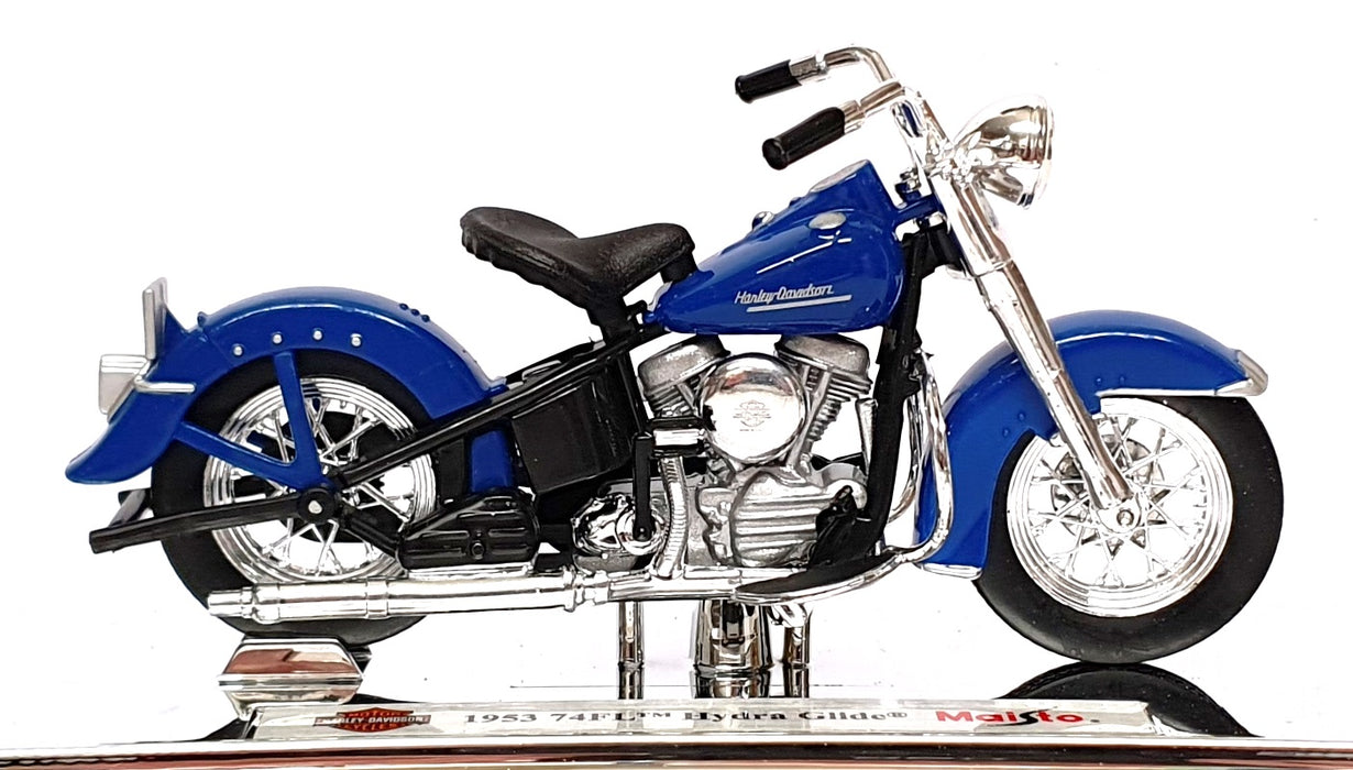 Maisto 1/18 Scale 39360 - 1953 Harley Davidson 74FL Hydra Glide - Blue