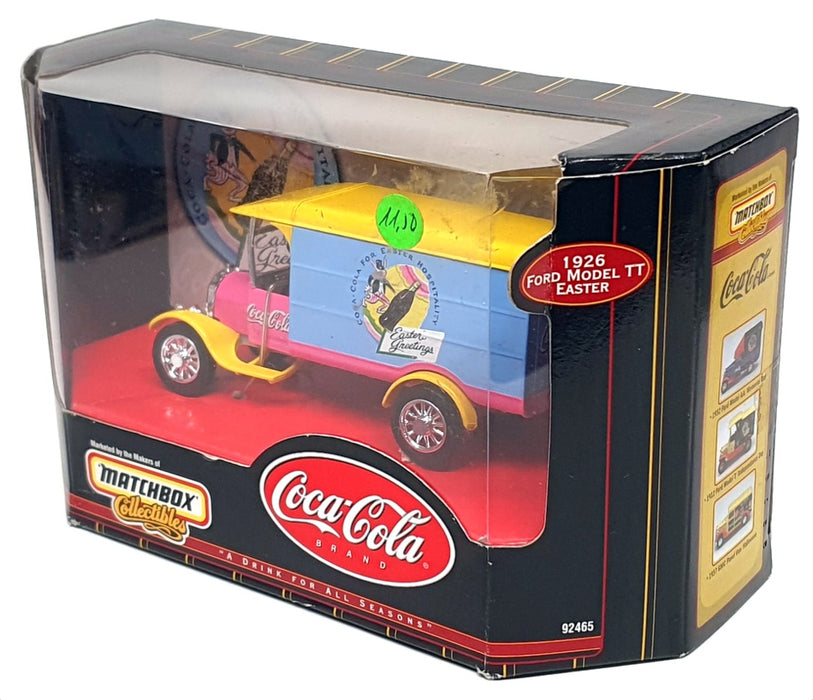 Matchbox 10.5cm Long Diecast 92465 - 1926 Ford Model TT (Easter) Coca Cola