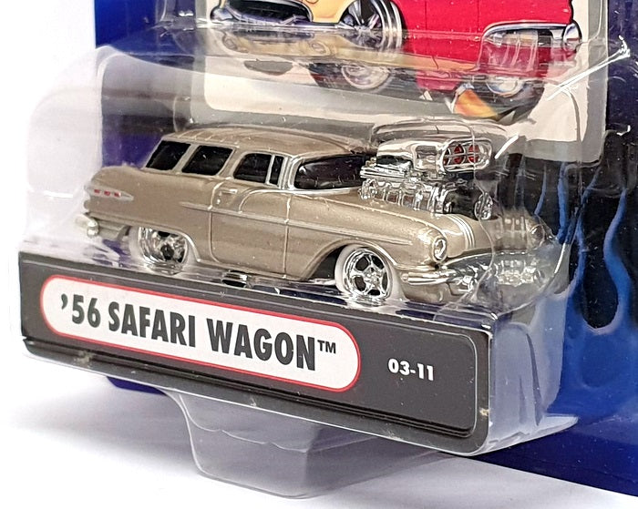 Muscle Machines 1/64 Scale 71161 03-11 - 1956 Pontiac Safari Wagon - Lt. Beige