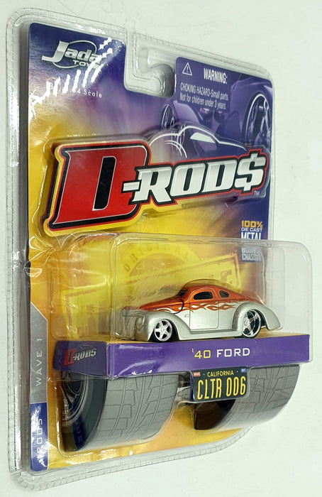 Jada1/64 Scale Diecast 12036 - 1940 Ford - Met. Orange/Silver