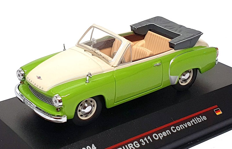 IST Models 1/43 Scale IST 004 - 1959 Wartburg 311 Open Convertible - Green/White