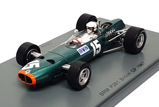 Spark 1/43 Scale S4795 - F1 BRM P261 #15 British GP Chris Irwin - Met. Green
