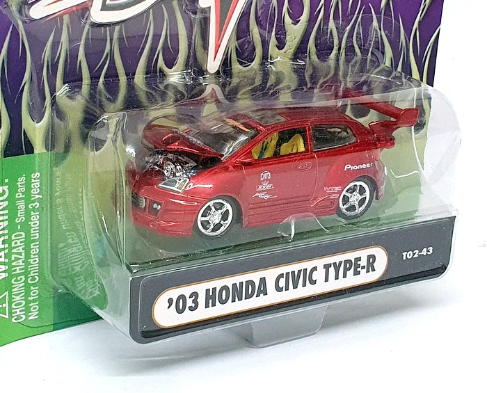 Muscle Machines 1/64 Scale 71181 T02-43 - 2003 Honda Civic Type-R - Red