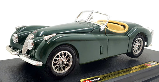 Burago 1/24 Scale Model Car 1502 - 1948 Jaguar XK120 Roadster - Green