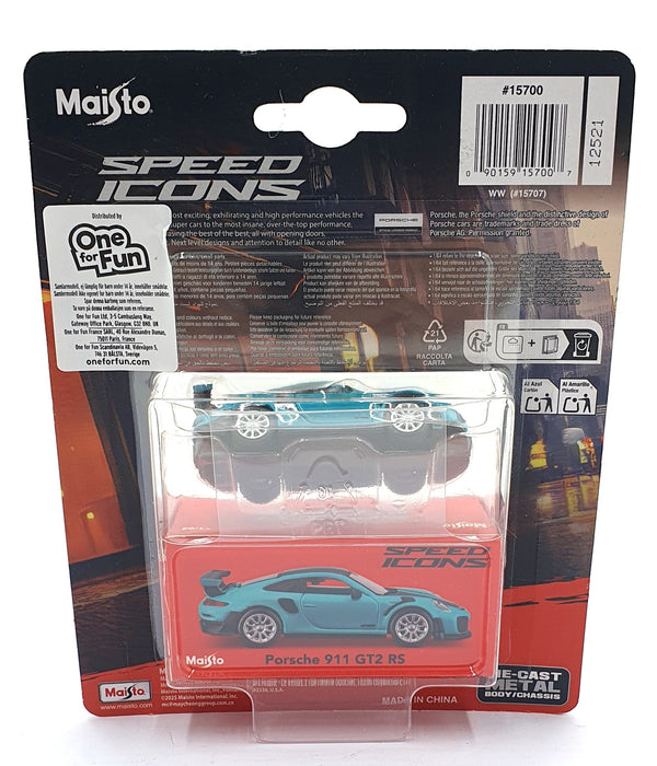 Maisto 1/64 Scale 15700 - Speed Icons Porsche 911 GT2 RS - Blue