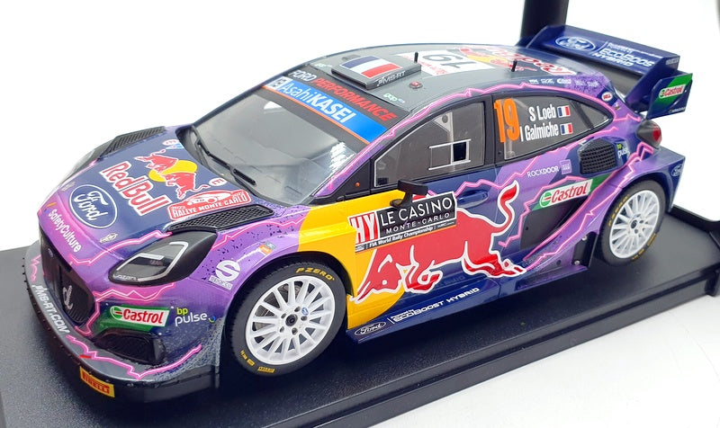 IXO Models 1/18 Scale 18RMC110 - Ford Puma Rally1 #19 Monte Carlo 2022