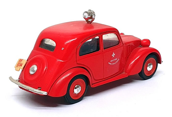 Brumm 1/43 Scale R63A - 1937-39 Fiat 1100 Servizio Prevenzione Fire Vehicle Red